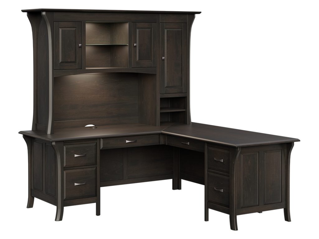 Amish Furniture of NE Ensenada Hutch & L Desk