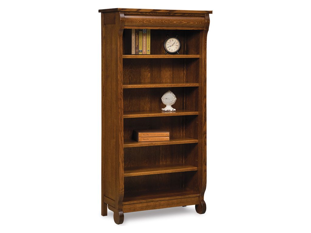 Old Classic Sleigh Bookcase – 72″H Etagere