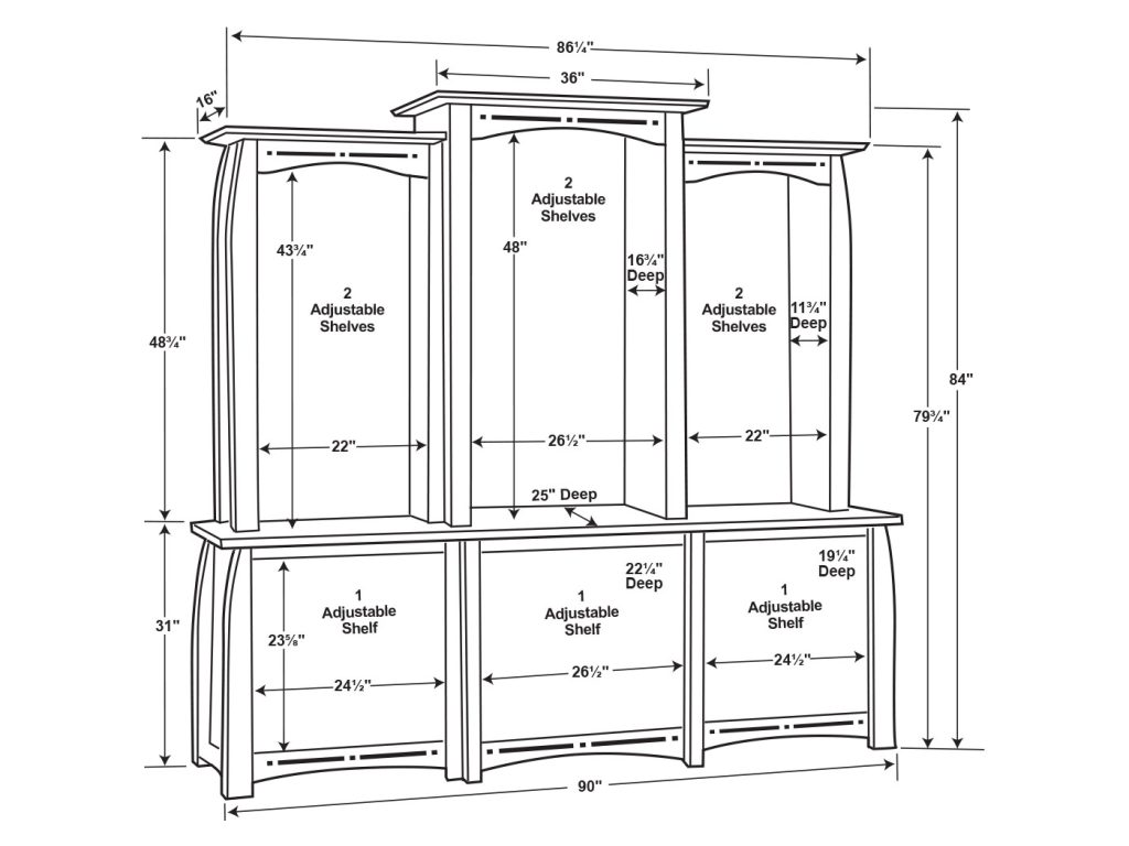Boulder Creek Backbar Hutch, alternate view