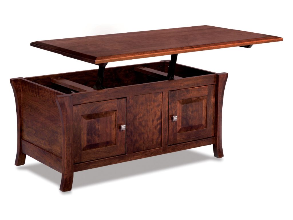 Amish Furniture of NE Ensenada Enclosed Lift Top Coffee Table