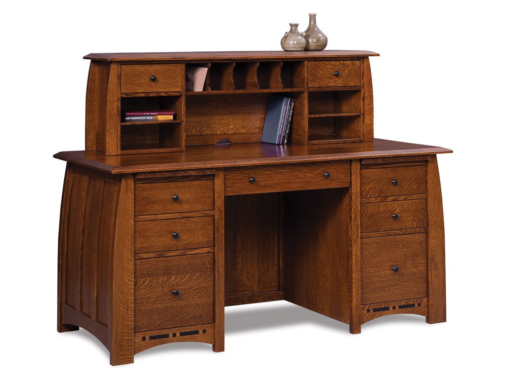 Amish Furniture of NE Boulder Creek Double Pedestal Desk