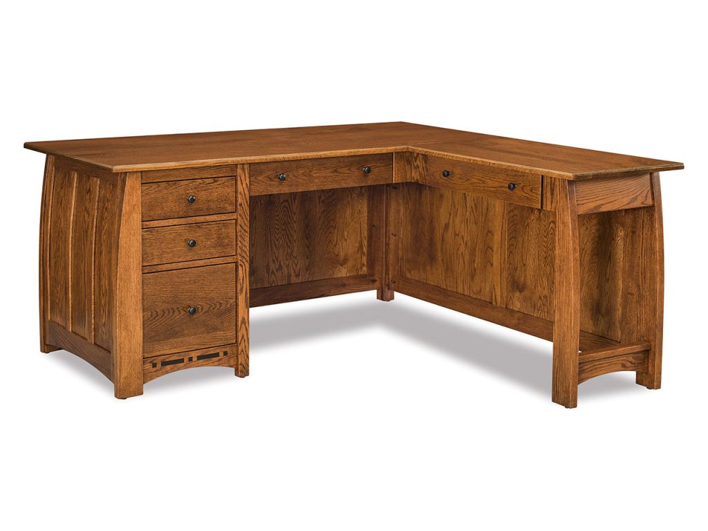 Boulder Creek L Desk – 66″W Executive Desk