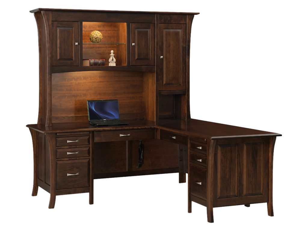 Amish Furniture of NE Ensenada Hutch & L Desk, alternate view