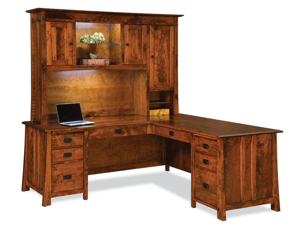 Amish Furniture of NE Grant L Desk And Hutch