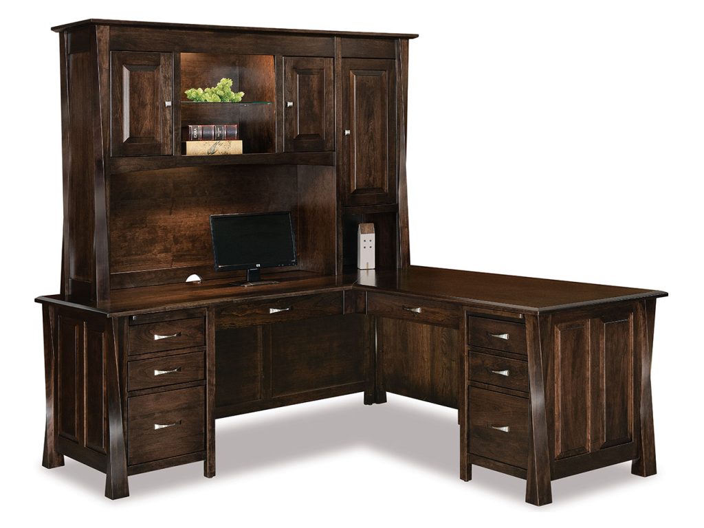 Amish Furniture of NE Lenexa Hutch & L Desk