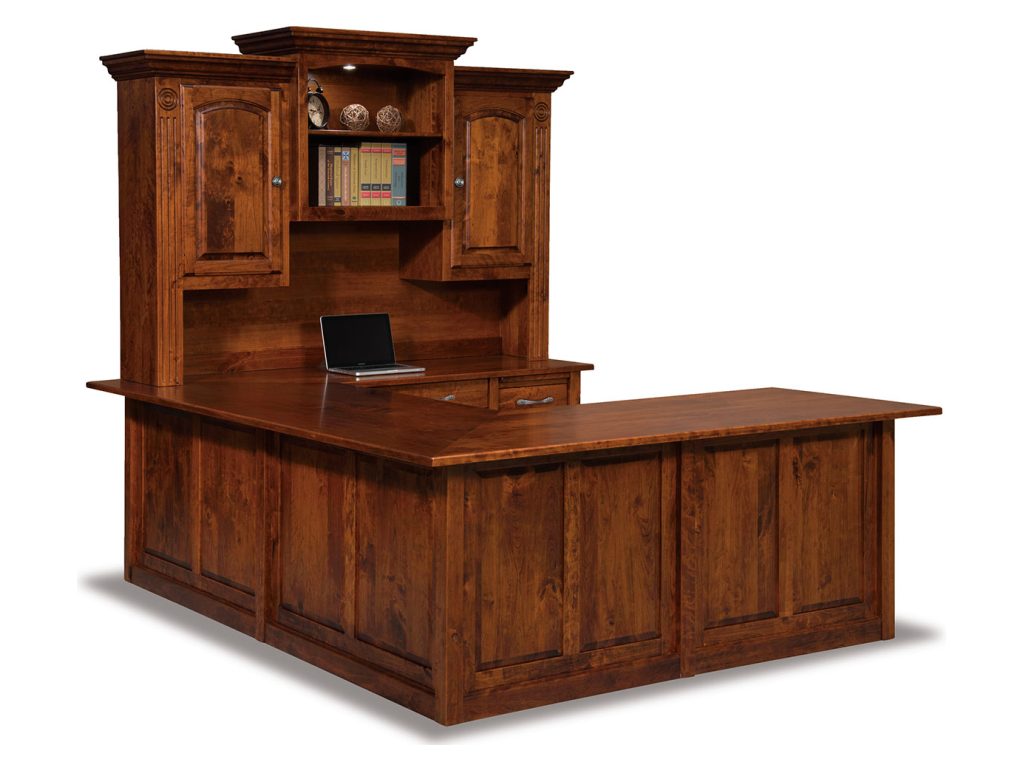 Amish Furniture of NE Victorian Wrap Around Desk, alternate view
