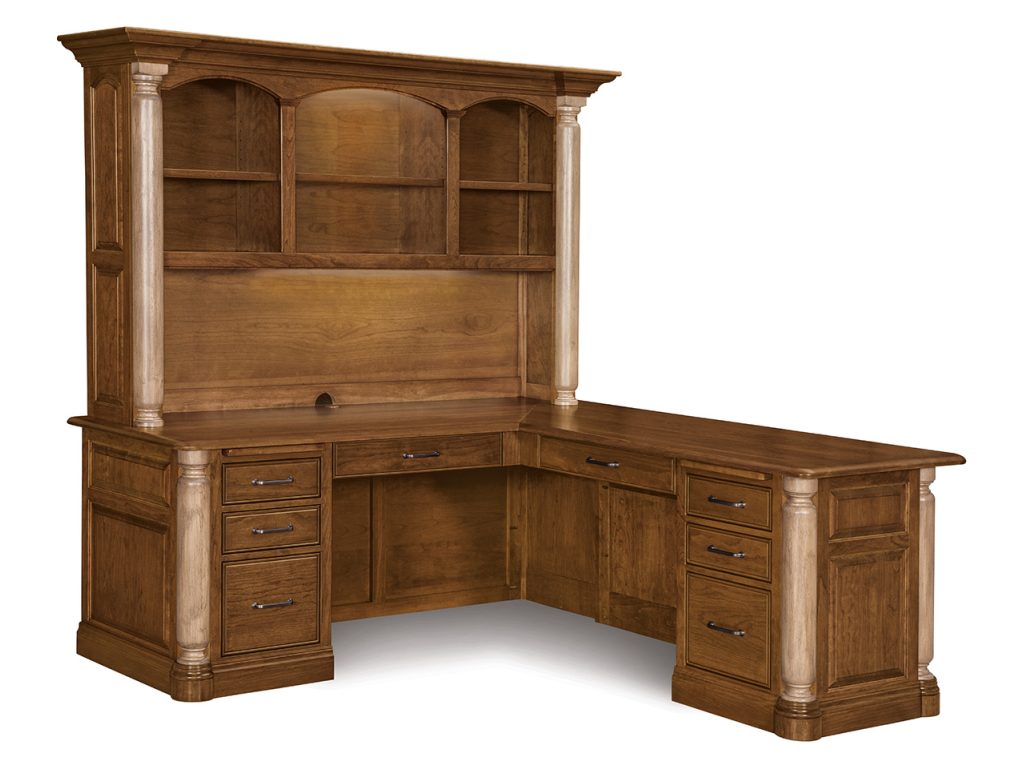 Amish Furniture of NE London L Desk with Hutch