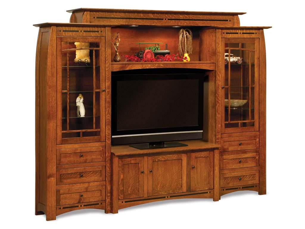 Amish Furniture of NE Boulder Creek 6 Piece Wall Unit