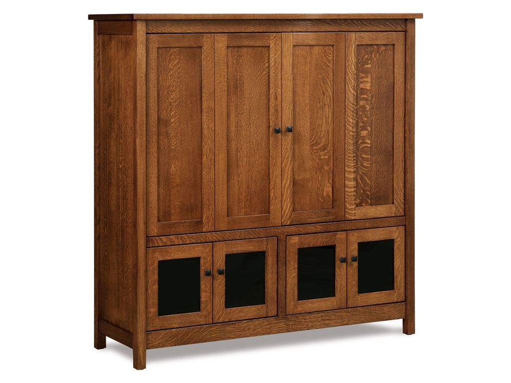 Amish Furniture of NE Centennial Entertainment Center with Doors
