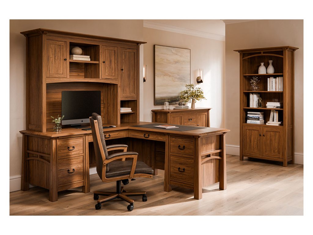Amish Furniture of NE Artesa Bookcase – 80″H, alternate view
