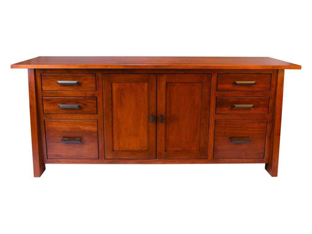Freemont Mission Credenza – 74″W Credenza Cabinet