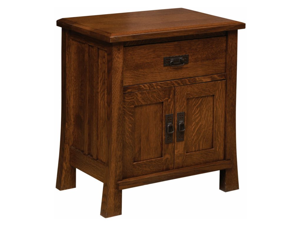 Amish Furniture of NE Grant 1 Drawer Nightstand With Doors