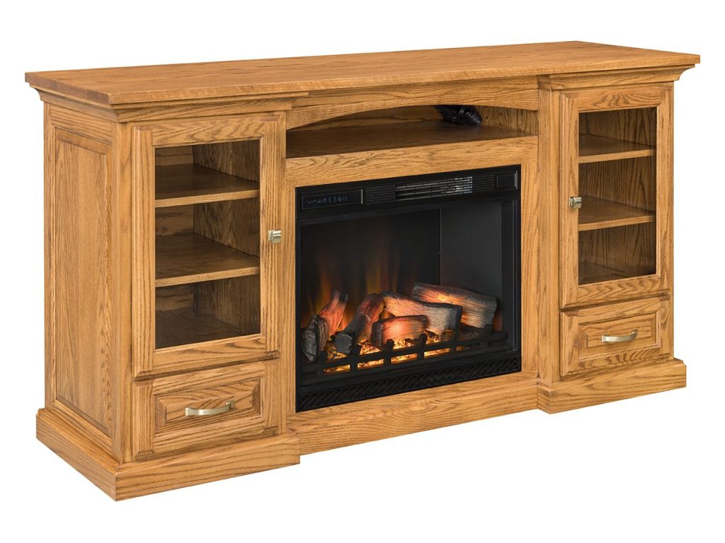 Amish Furniture of NE Grinnel Fireplace Entertainment Center – 72″W