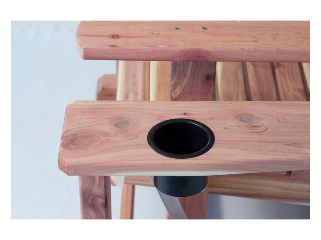 Amish Furniture of NE Straightback Deluxe Glider Swivels & Glider, alternate view