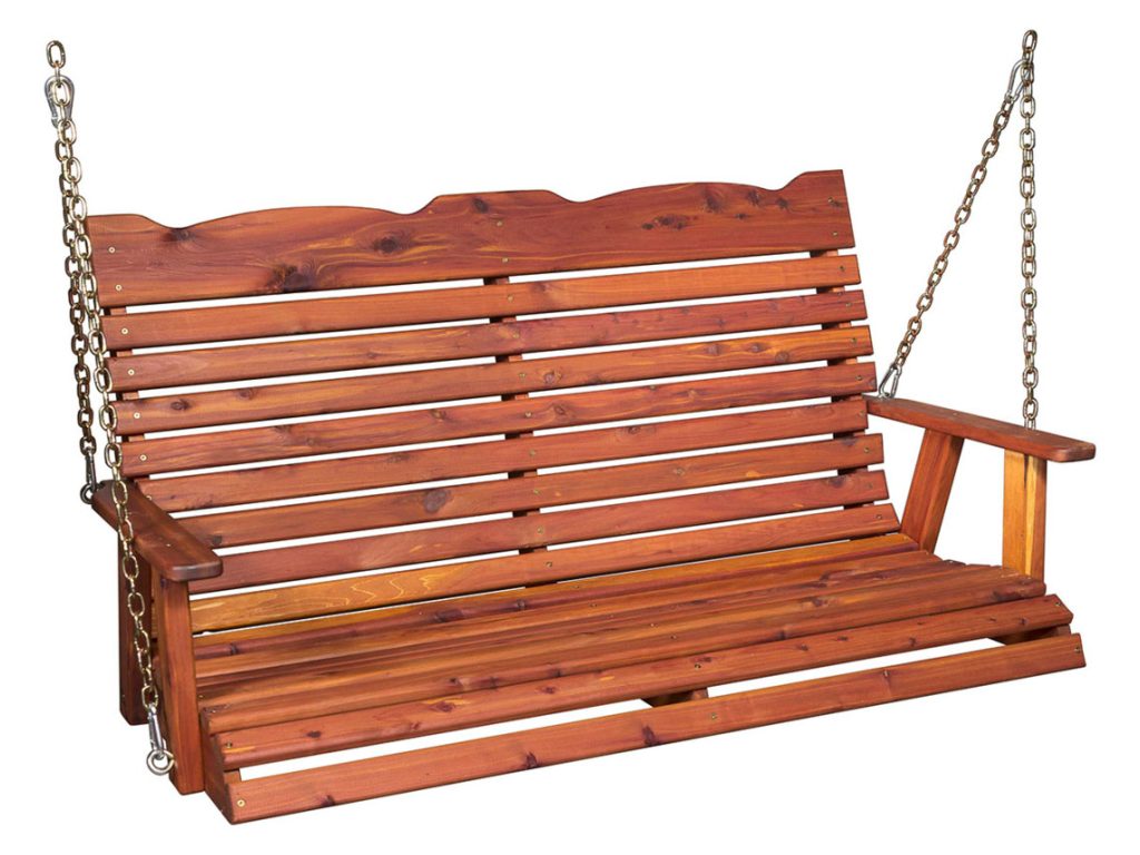 Amish Furniture of NE Straightback Porch Swing – 4′