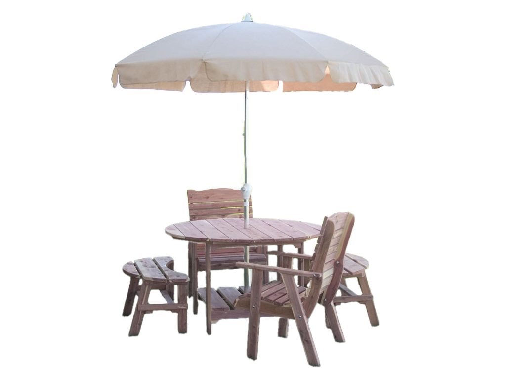 Amish Furniture of NE Round Picnic Table Collection