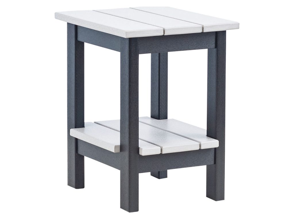 Amish Furniture of NE Modern End Table with Double Shelf