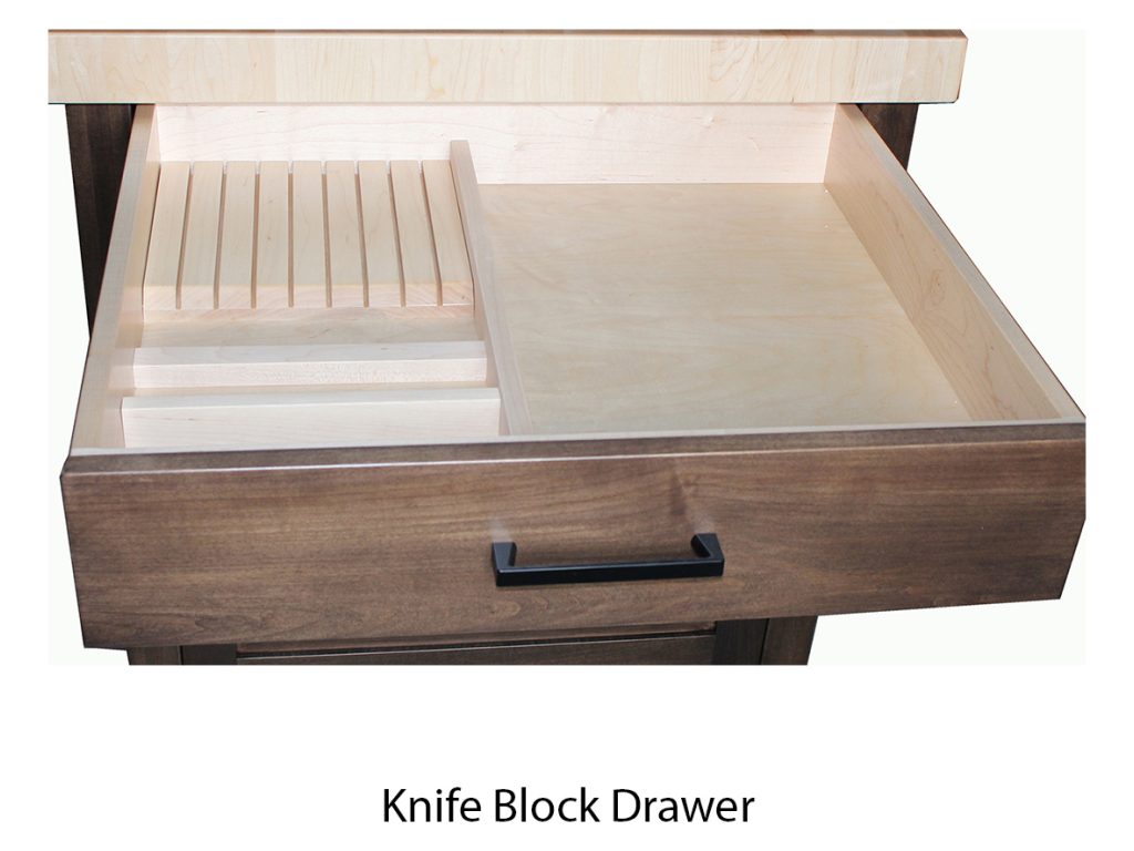 Amish Furniture of NE Heritage Shaker Kitchen Island, alternate view