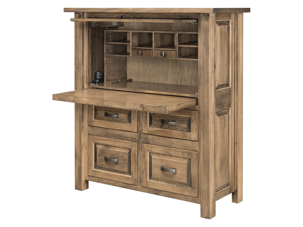 Amish Furniture of NE Highland Secretary Desk, alternate view