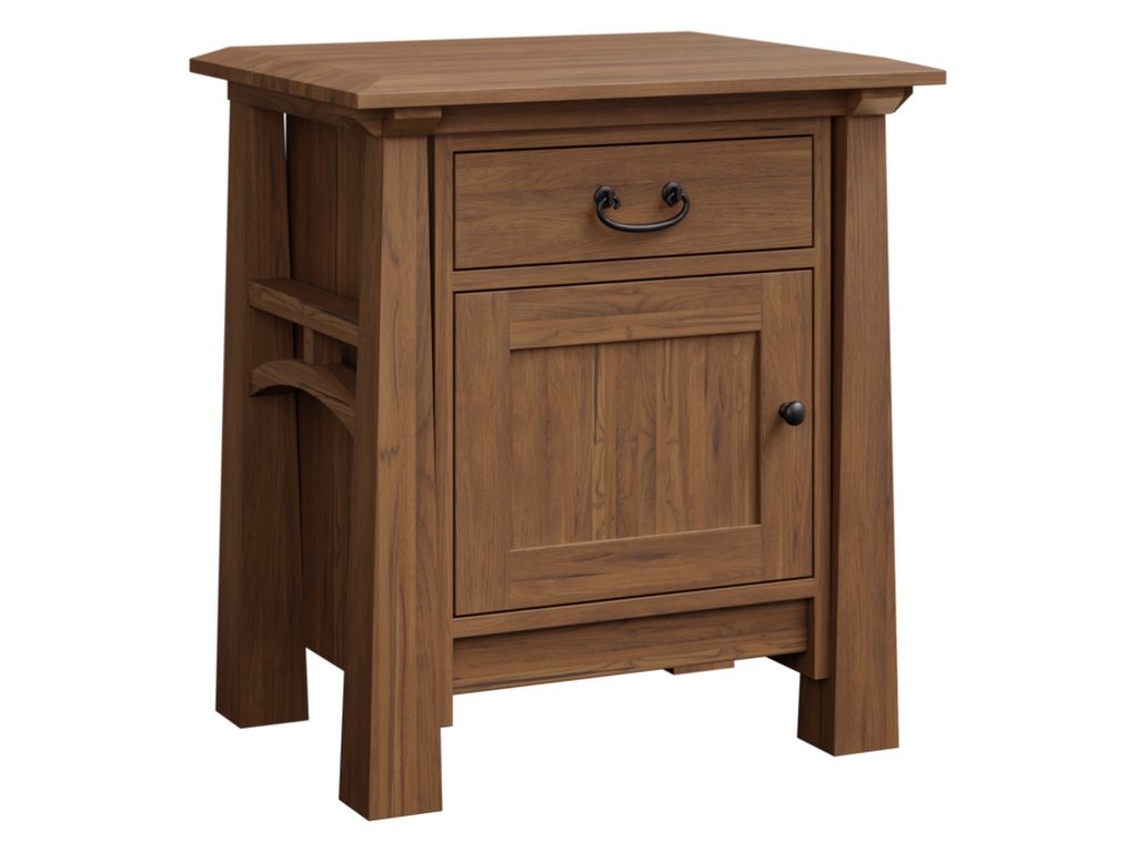 Amish Furniture of NE Artesa 1 Drawer 1 Door Nightstand