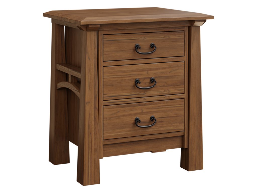 Amish Furniture of NE Artesa 3 Drawer Nightstand