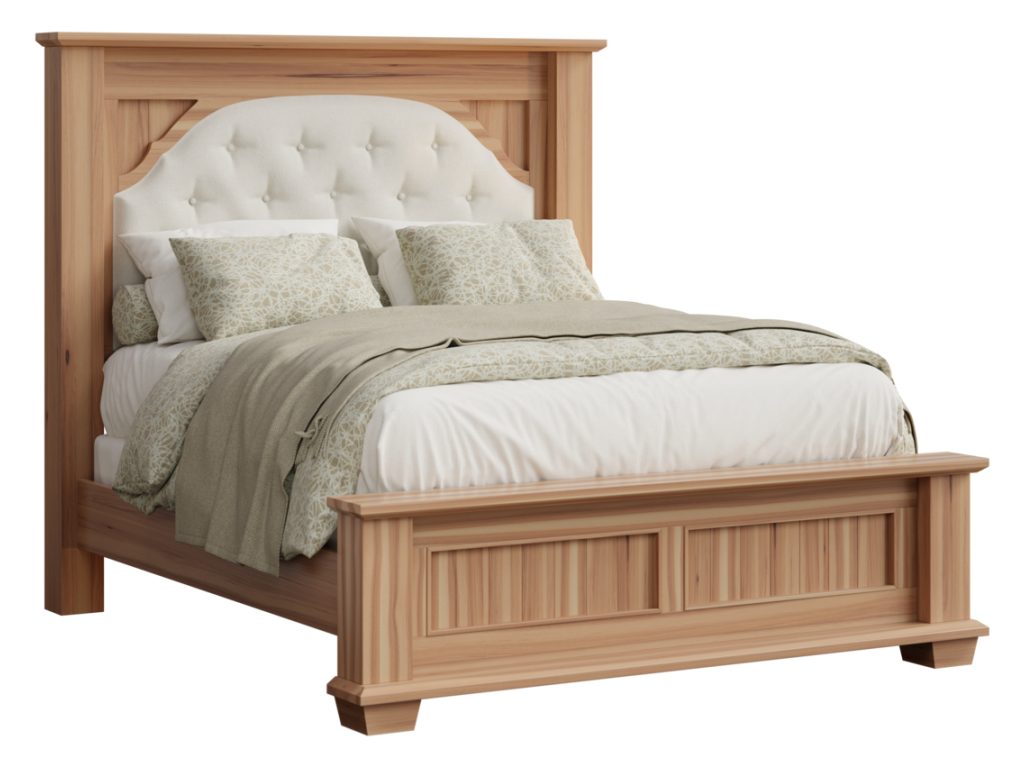 Amish Furniture of NE Burlington Fabric Panel Bed Upholstered Bed