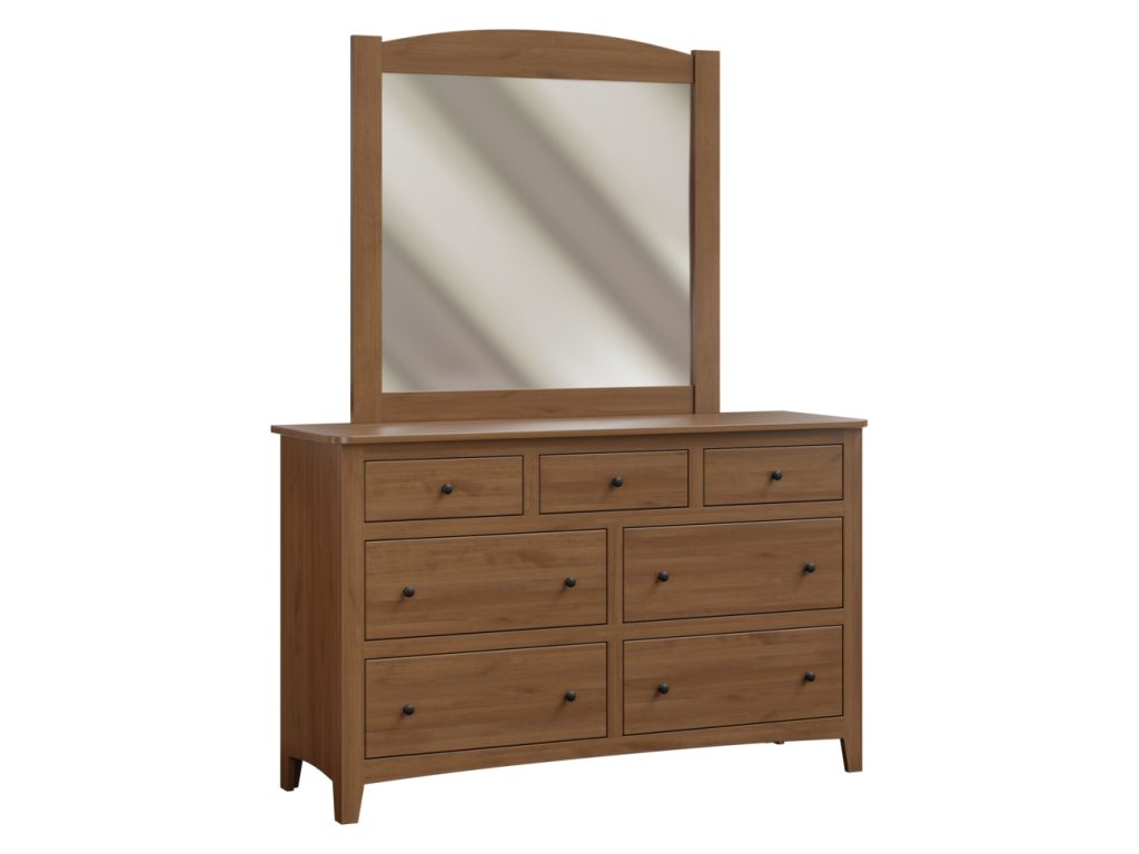 Amish Furniture of NE Dover 7 Drawer Dresser Mirror