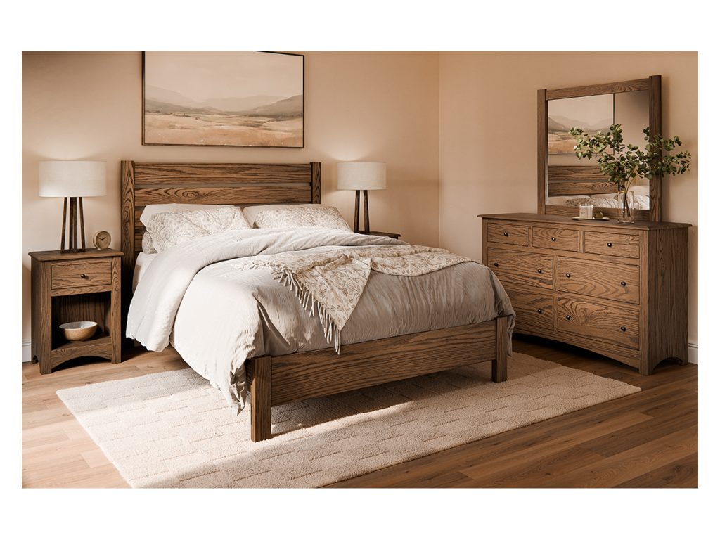 Amish Furniture of NE Troy 7 Drawer Dresser Mirror, alternate view