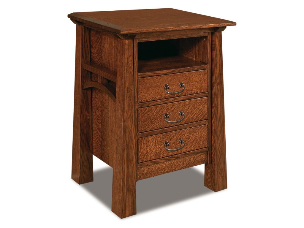 Amish Furniture of NE Artesa 3 Drawer Nightstand – 32¼”H
