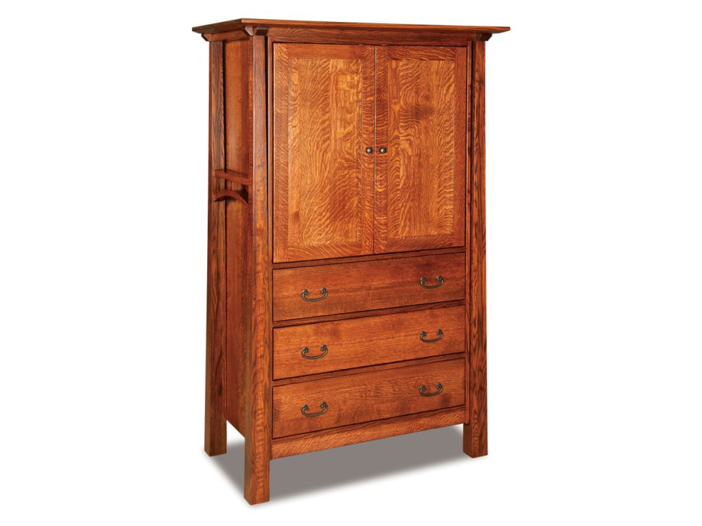 Amish Furniture of NE Artesa 3 Drawer Armoire Armoire Cabinet