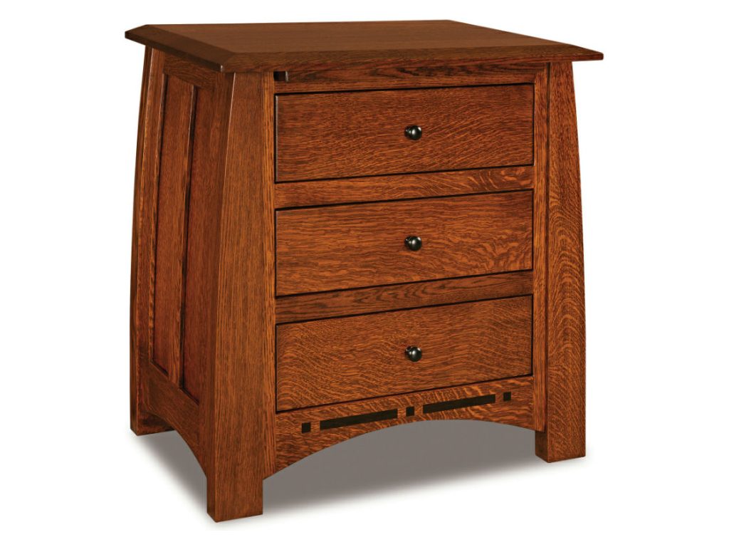 Amish Furniture of NE Boulder Creek 3 Drawer Nightstand