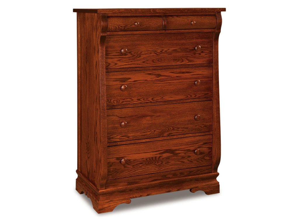 Amish Furniture of NE Chippewa Sleigh 6 Drawer Chest