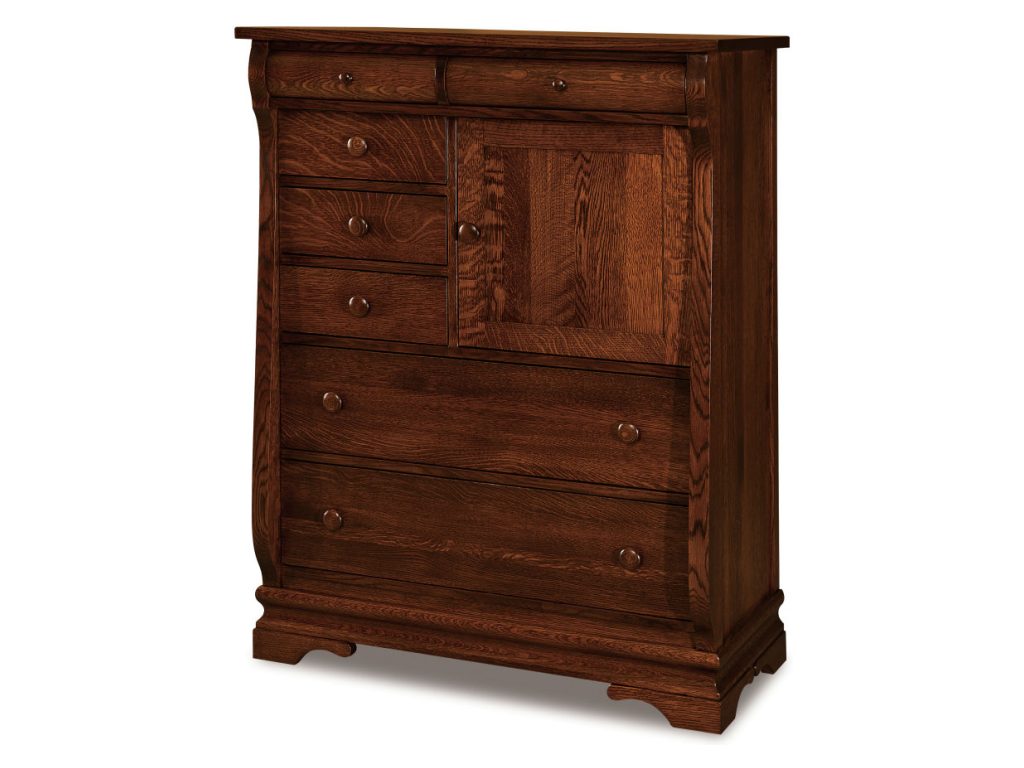 Amish Furniture of NE Chippewa Sleigh Gentleman’s Chest