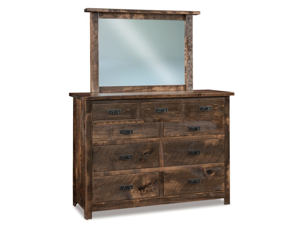 Dumont 9 Drawer Dresser – 59″W Mirror Dresser Mirror