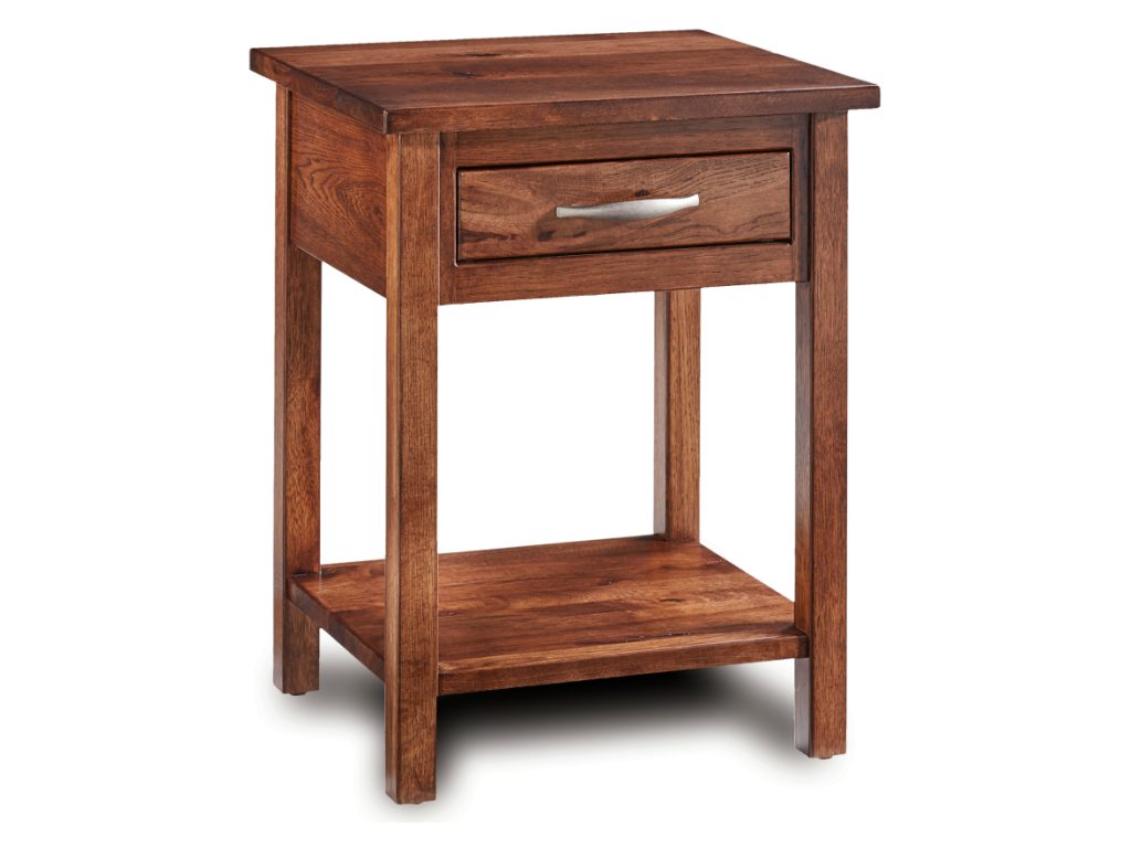 Amish Furniture of NE Denver 1 Drawer Open Nightstand Drawer Nightstand