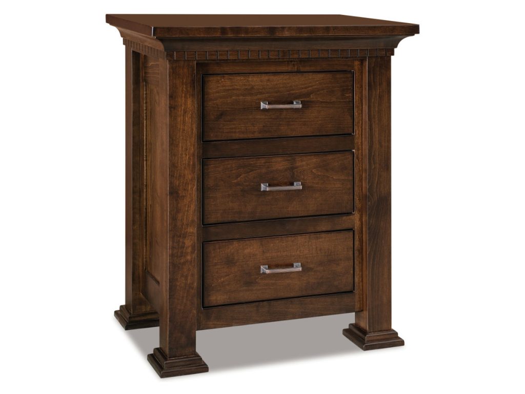 Amish Furniture of NE Empire 3 Drawer Nightstand – 34¾”H