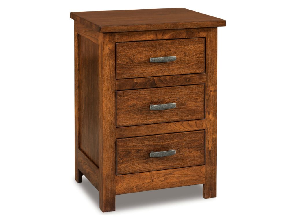 Amish Furniture of NE Flush Mission 3 Drawer Nightstand