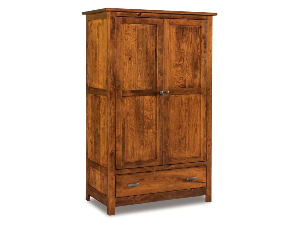Amish Furniture of NE Flush Mission Wardrobe Armoire