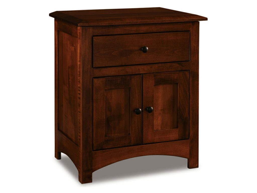 Amish Furniture of NE Finland 1 Drawer 2 Door Nightstand Drawer Nightstand