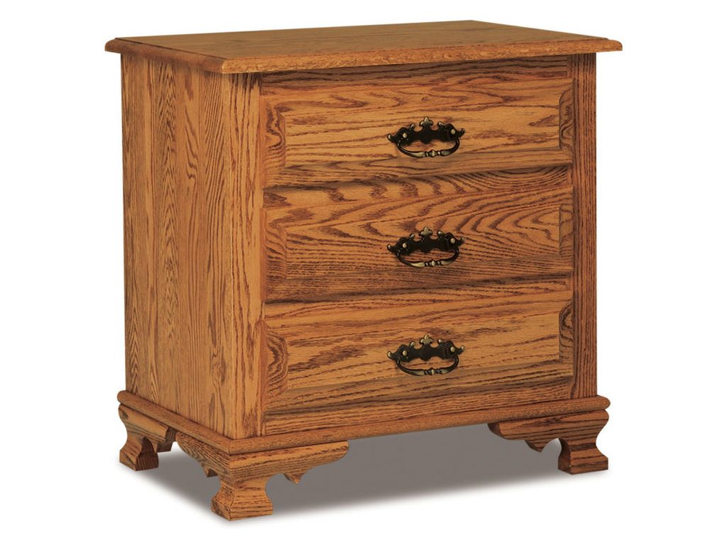 Amish Furniture of NE Heritage 3 Drawer Nightstand – 25″W