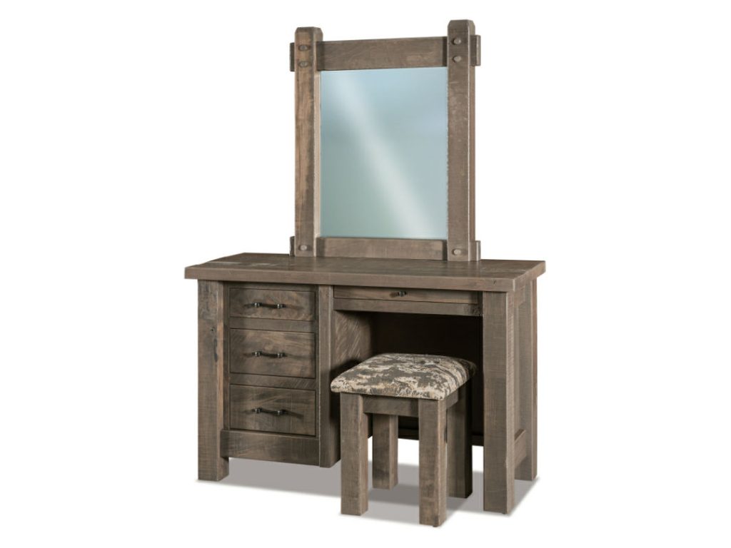 Amish Furniture of NE Houston 4 Drawer Vanity Dresser Mirror