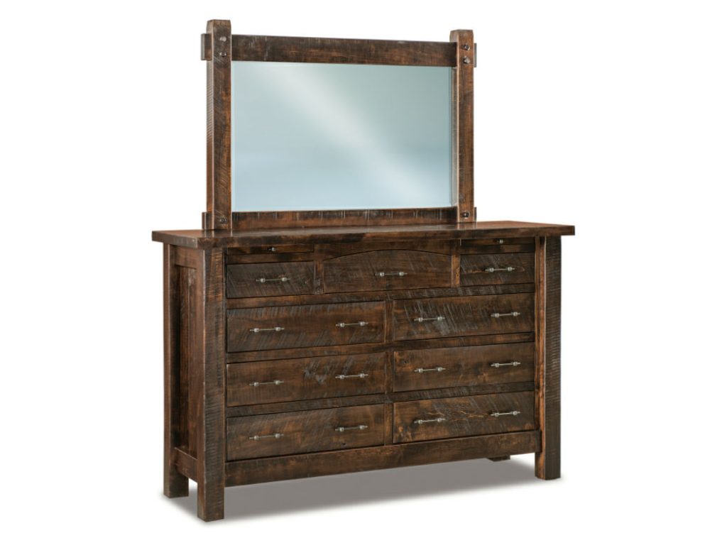 Houston 9 Drawer Dresser – 46½”H Mirror Dresser Mirror