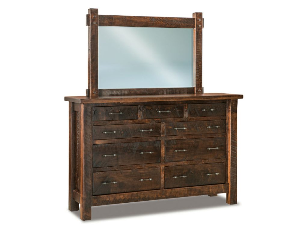 Houston 9 Drawer Dresser – 71″W Mirror Dresser Mirror