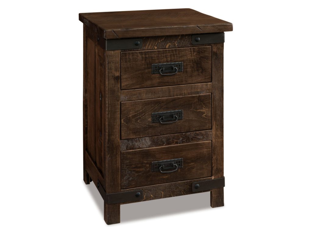 Amish Furniture of NE Ironwood 3 Drawer Nightstand
