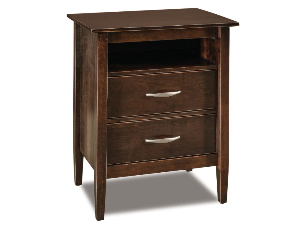 Amish Furniture of NE Imperial 2 Drawer Open Nightstand Drawer Nightstand