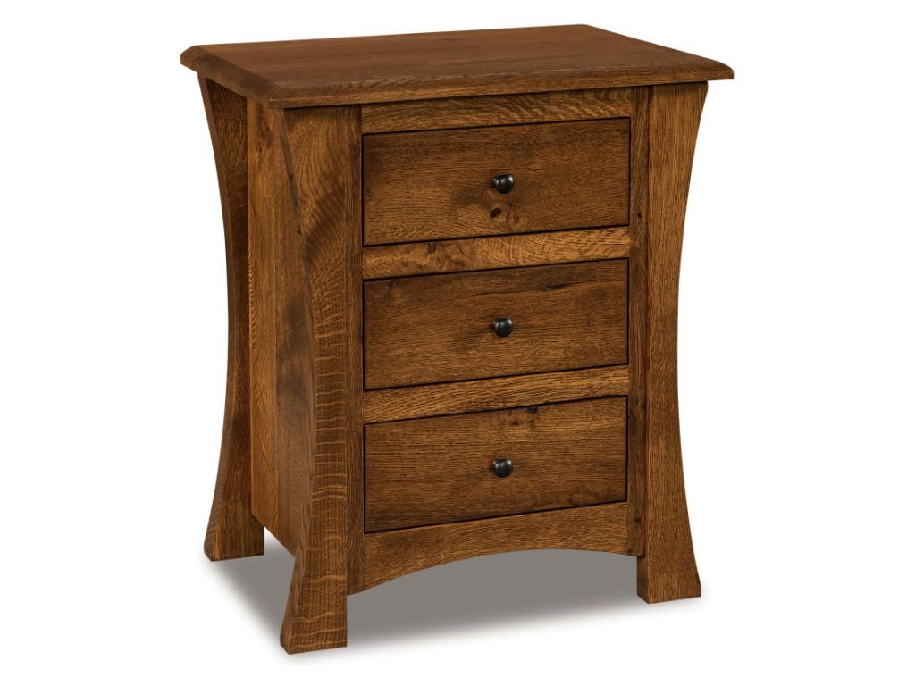 Amish Furniture of NE Matison 3 Drawer Nightstand – 24½”W