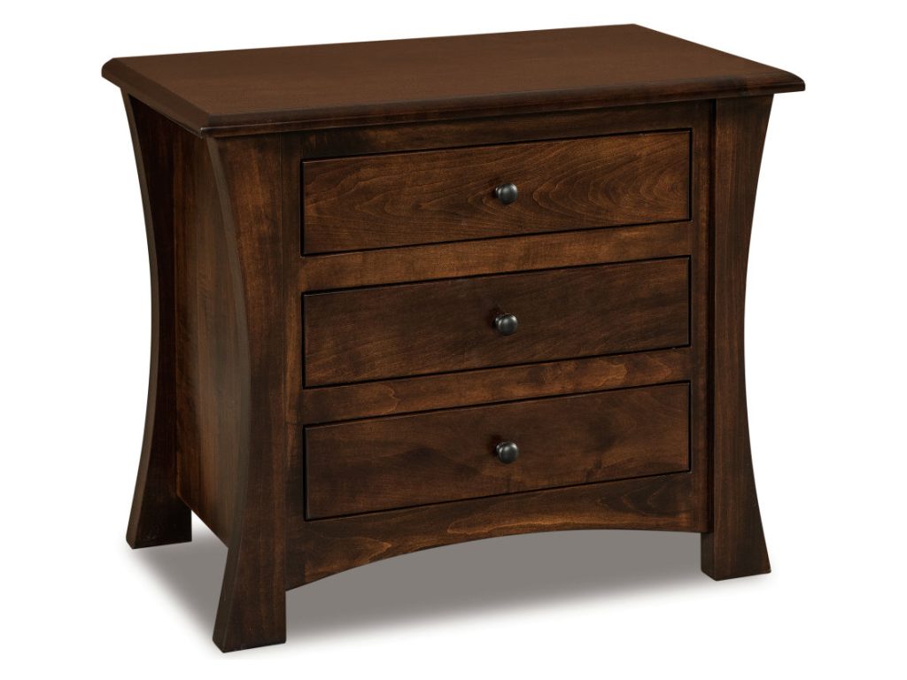 Amish Furniture of NE Matison 3 Drawer Nightstand – 29″W