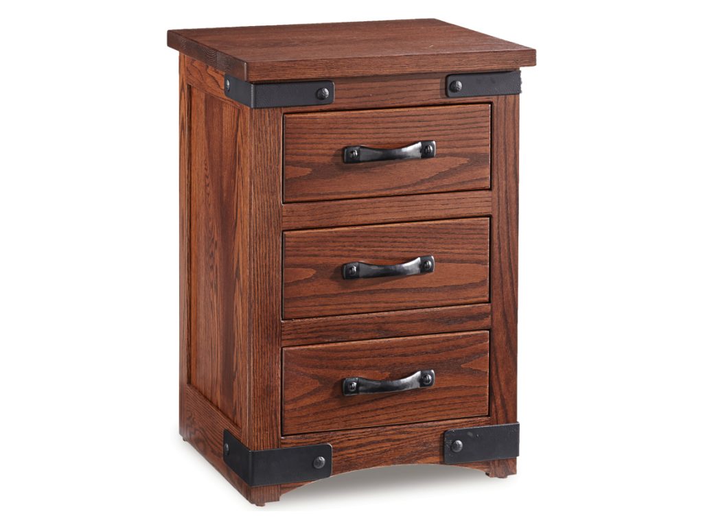 Amish Furniture of NE Orewood 3 Drawer Nightstand – 20″W