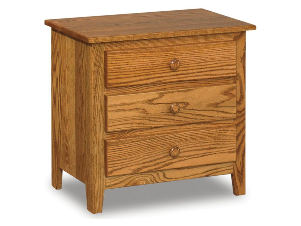 Amish Furniture of NE Shaker 3 Drawer Nightstand – 25″W