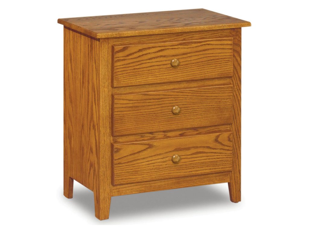 Amish Furniture of NE Shaker 3 Drawer Nightstand – 28¾”H